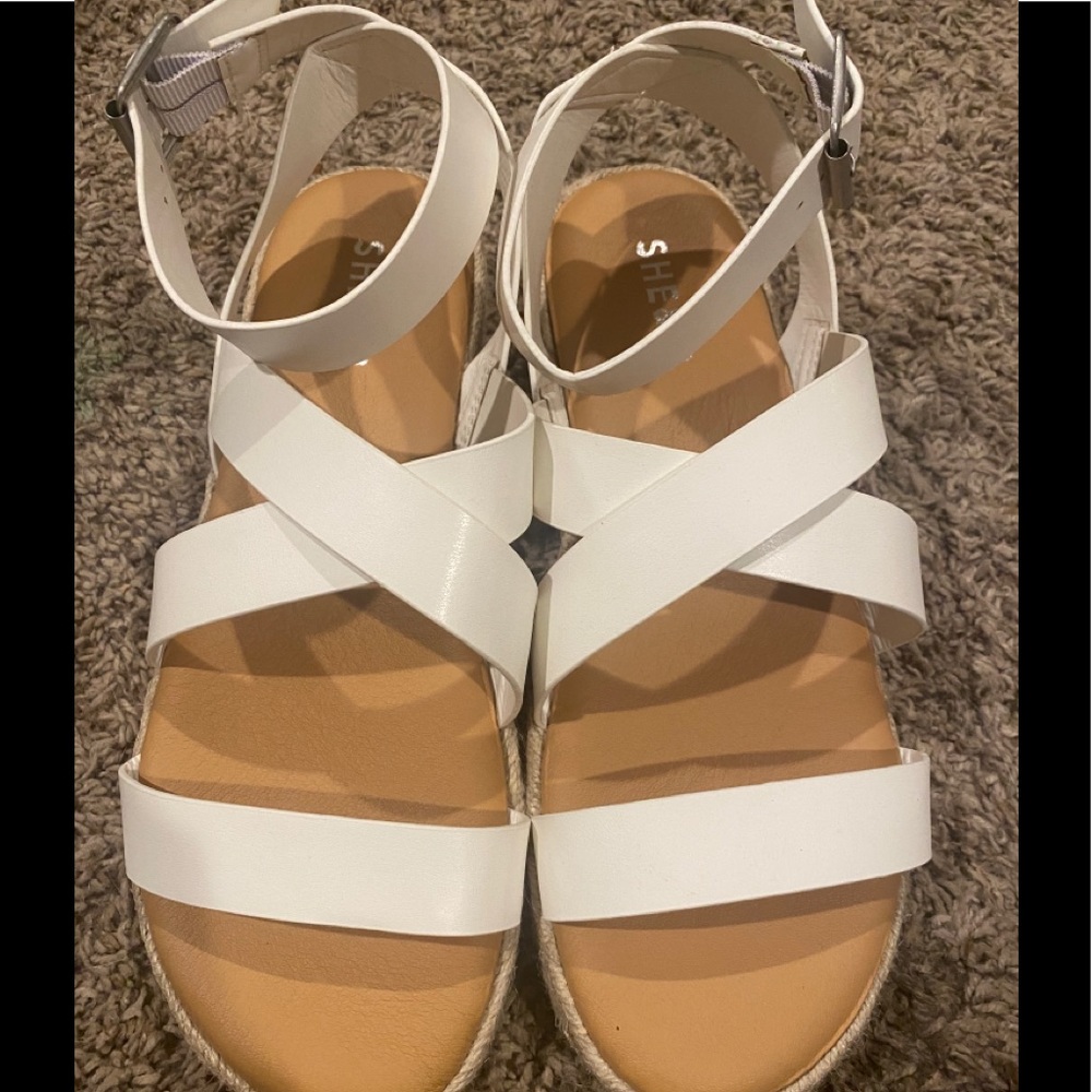 SHEIN White Strappy Sandals